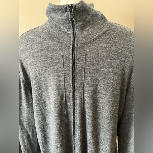 John Varvatos Gray Wool Blend Full-Zip Sweater Men's Size XXL - Picture 3 of 12